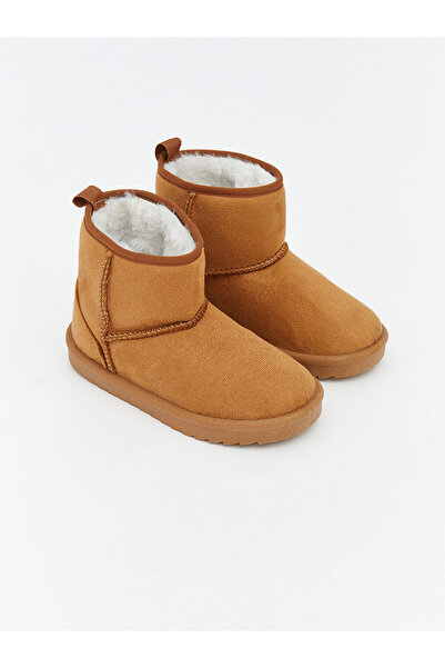 LC Waikiki Nevavm Suede Look Fur Lined Girls' Boots with a Difference