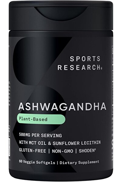 Sports Research Ashwagandha Softgels with Coconut MCT Oil - Natural Adaptogen...