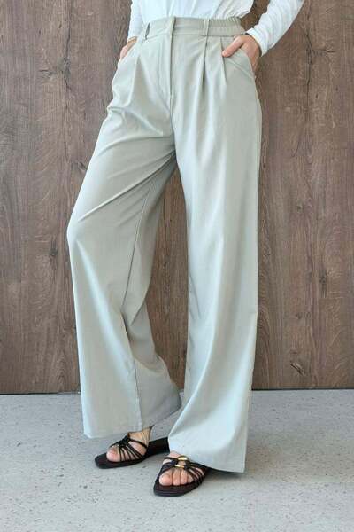 Hazamoda Moroccan Fabric Trousers Beige