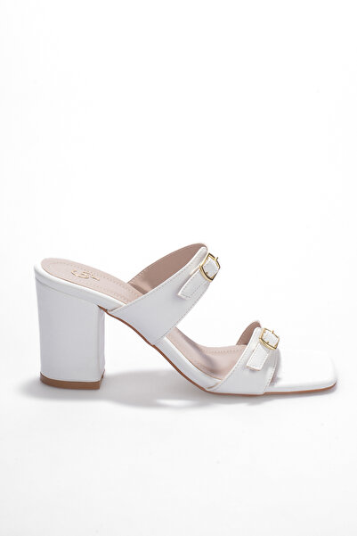 SEEM Laure Belt Detailed Block Heeled Slippers