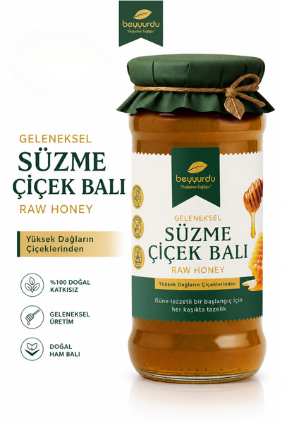 beyyurdu Süzme Çiçek Balı Katkısız Geleneksel Ham Bal