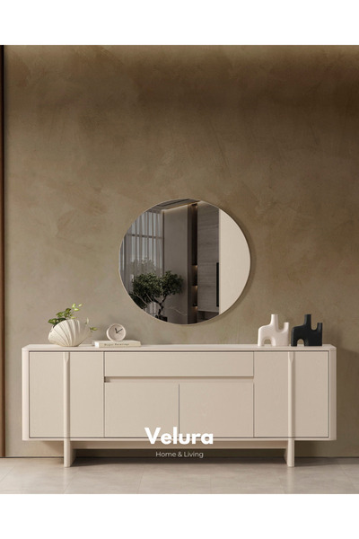 Velura Home & Living Eylül Konsol - Krem (Ayna Dahil)