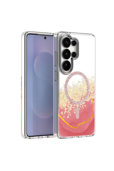 OEM Εποξειδική Μαγνητική Θήκη Mag-Safe για SAMSUNG GALAXY S26 ULTRA ΡΟΖ