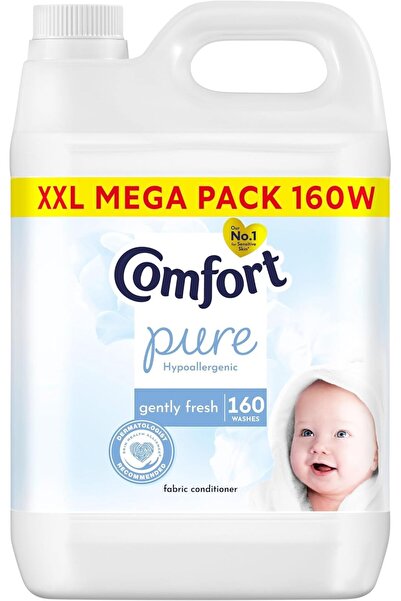 Comfort Pure Fabric Conditioner dermatologically tested gentle next to sensitive skin,160 Washes, 4.8 Litre