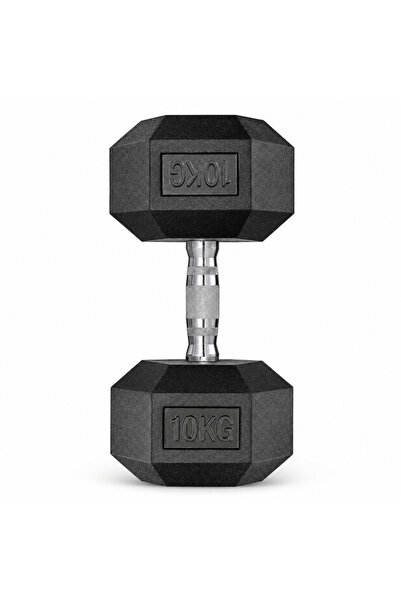 PROCART Ganteră hexagonală profesională de 10 kg, aderență îmbunătățită, prin...
