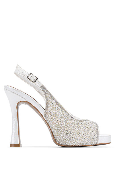 Tamer Tanca Women's Faux Leather White Heeled Shoes
