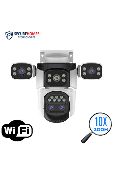 OEM Camera Supraveghere WIFI Tripla SecureHomes cu 4 Lentile 2MP , Zoom 10X