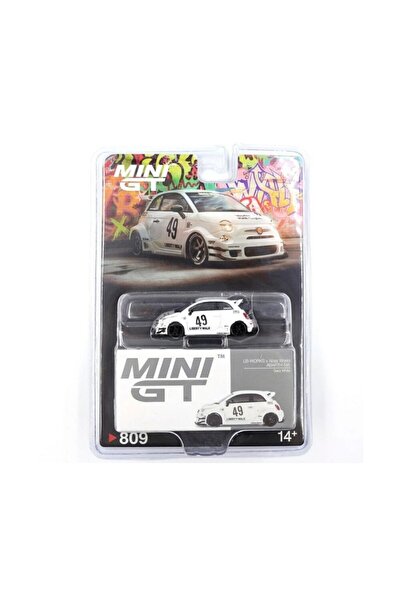 mini gt 164 Lb-Works X Abas Works Abarth 595 Gara White Mgt00809-Bl