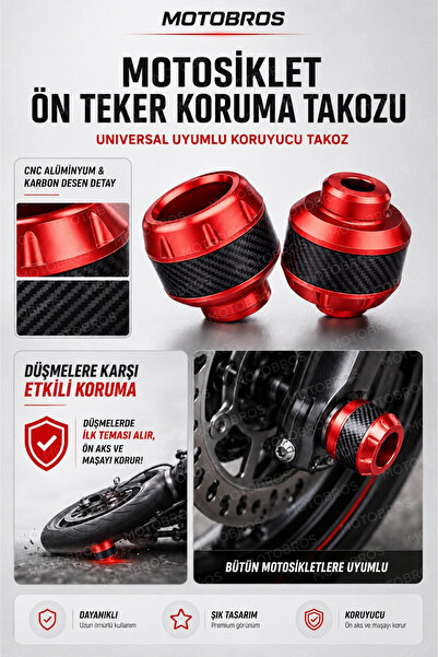 Motobros Motosiklet Aks Koruma Takozu Üniversal Motosiklet Ön Teker Takozu - ...