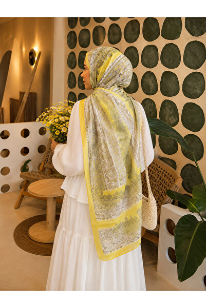 minelesarp Minel Scarf Ethnic Patterned Soft Shawl – Elegant and Stylish Design Pistachio Green Powder Pink