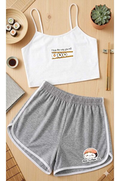 PEMBİŞ HOMEWEAR Natural Pamuk süprem crop basic
