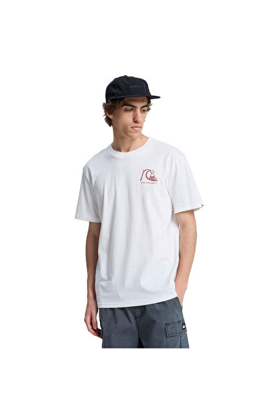 Quiksilver Tricou alb de exterior pentru bărbați Evo Original Bs EQYZT08263-1...