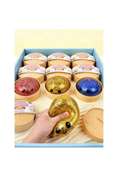 dumpling Пухкава играчка с брокат, кутия изненада, мека играчка от TPR, еласт...