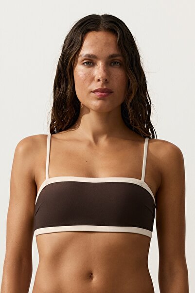 Oysho Kontrast şeritli bandeau bikini