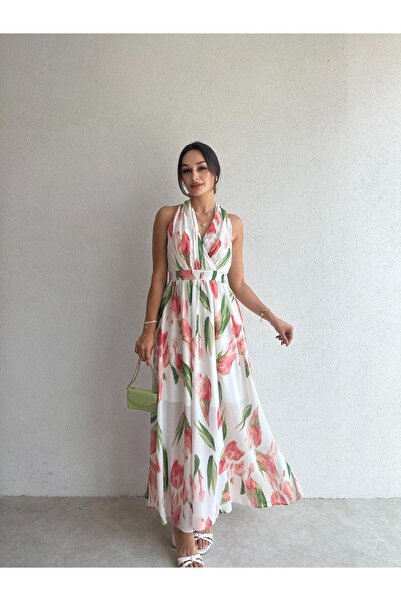 Mooi Butik SUNRISE Maxi haljina 7868 - Roza