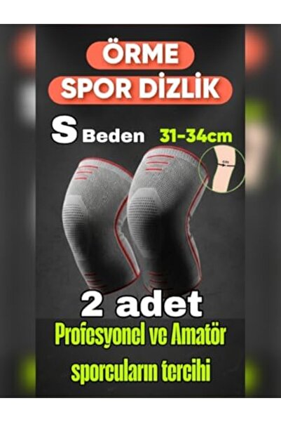 zkra shop S beden 2 Li Set 3D Örme Sporcu Dizlik – Ağrı Azaltıcı, Diz Koruyucu Nefes Alabilir, Kompr
