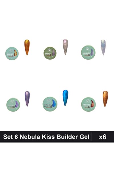 global fashion Set 6 Nebula Kiss Builder Gel 15g - Nr.01 Nr.05 Nr.09 Nr.10 Nr...