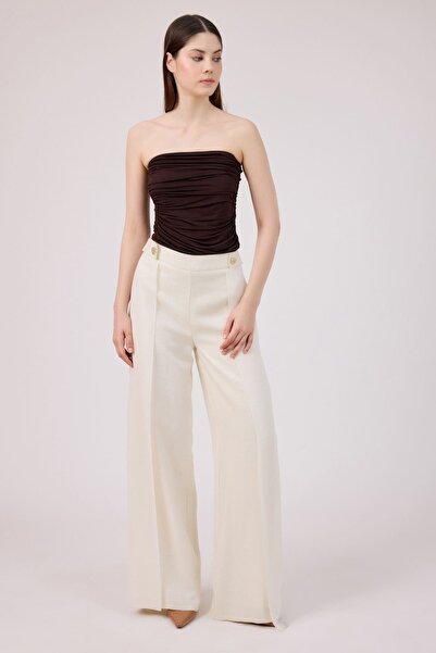 FEVER Şifon panel detaylı pantolon