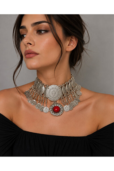 Bohem Madalyon Statement Kolye & Premium Kutu