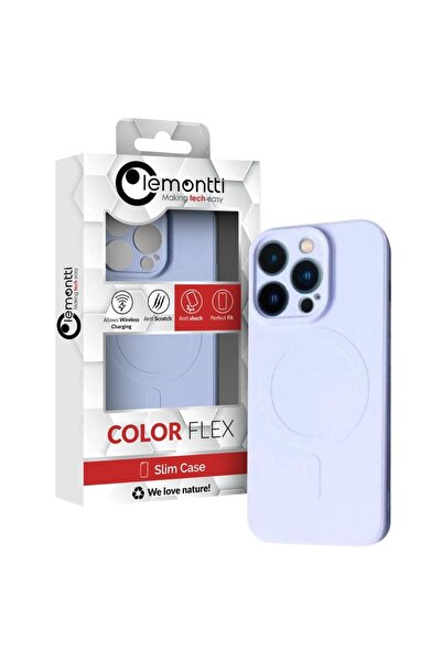 lemontti Husa Silicon iPhone 15 Pro MagSafe Lila