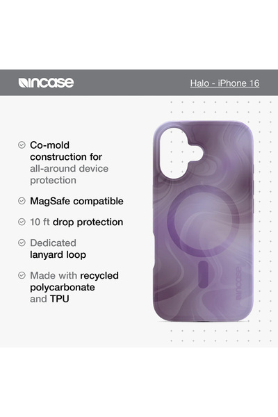 İncase Halo Case MagSafe - Husă iPhone 16 (Tidal Ocean)