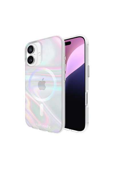 Case-Mate Bubble MagSafe - Husă iPhone 16 (Iridiscentă)