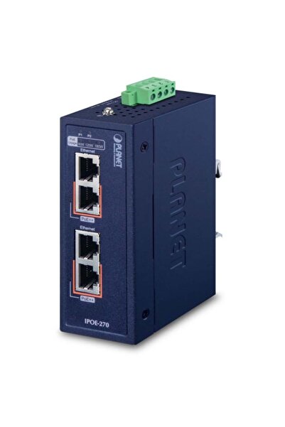 Planet Injector PoE++ Multi-gigabit cu 2 porturi, industrial, IP30, 802.3bt, ...