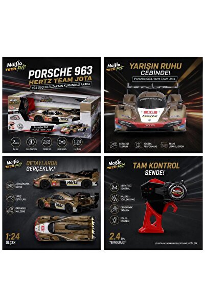 Maisto Tech R/C Porsche 963 Hertz Team Jota 1:24 Uzaktan Kumandalı Yarış Arab...