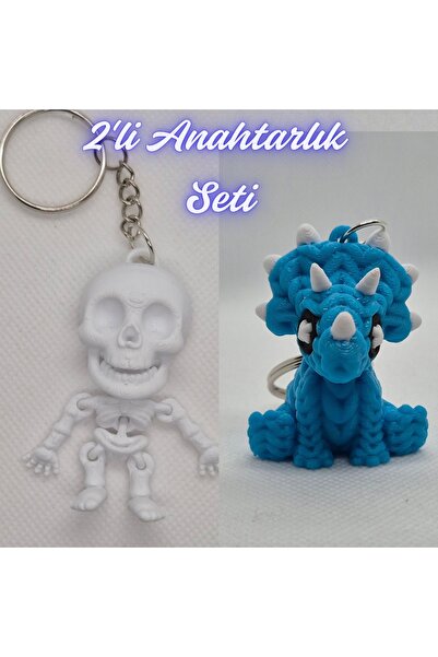 3DAtölyeMaker White Flexible Dolphin and Light Blue Knitted Pattern Tricerato...