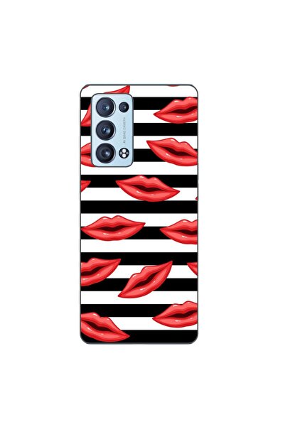 OEM Husa compatibila cu Oppo Reno6 Pro 5G Silicon Gel Tpu Model Striped Kisses