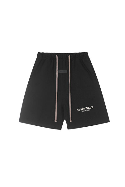 Elancee Pantaloni scurti cu scris Essentials, 100% bumbac cu buzunare
