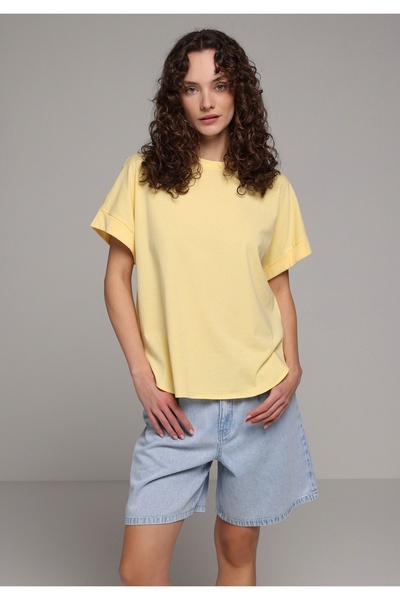 Colin's Regular Fit Round Neck Plain Women's Sari Short Sleeve T-Shirt