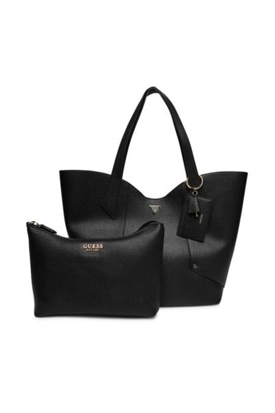 Guess حقيبة تسوق نسائية سوداء من دارسي