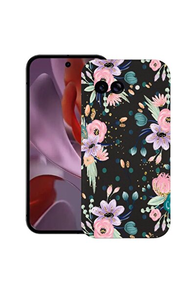 bestcase Калъф за Google Pixel 9a, Колекция Цветя, Тънък силиконов 0.8ММ, Про...
