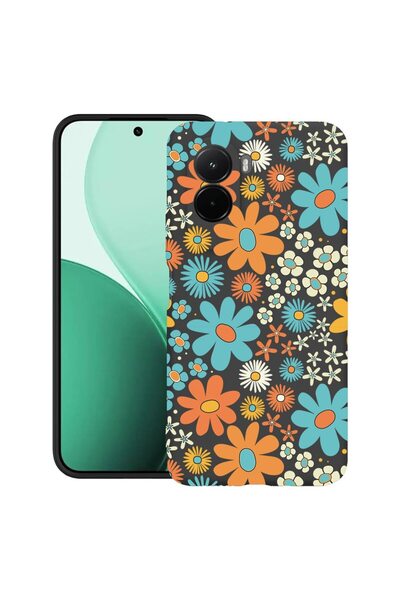 bestcase ¬Æ Husa TPU Ultra Slim Compatibil cu Poco M7, cu Design Flowers Patt...