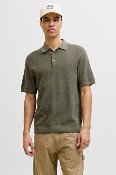 Jack & Jones Men's Regular Fit Knitwear Polo T-Shirt - Cooper