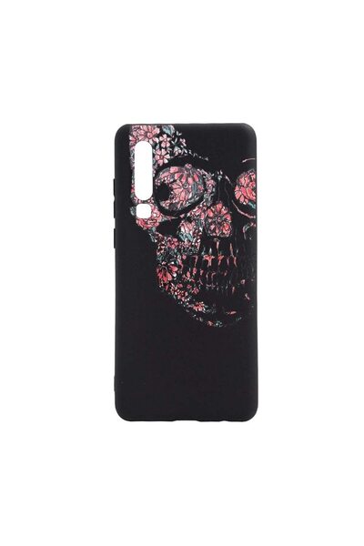 bestcase Husa Huawei P30, Skull, rezistenta la uzura, anti-alunecare, din sil...