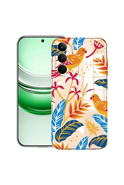 bestcase Прозрачен силиконов калъф за Realme C71, Цветни птици, 2041144 T 769