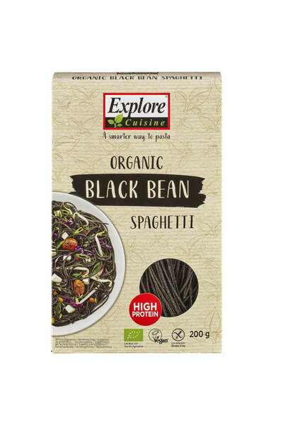 Explore Cuisine Spaghetti din fasole neagră bio, fără gluten, vegan, 200 g