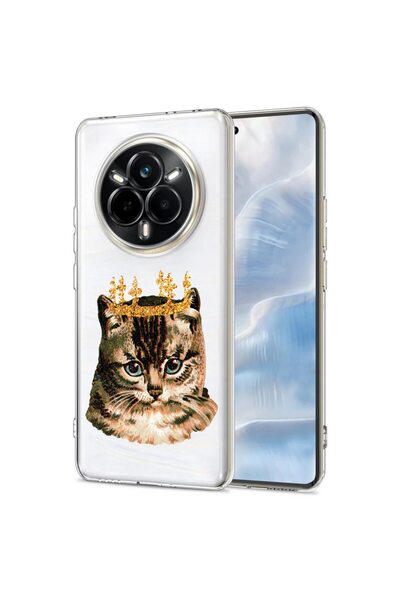 bestcase Husa pentru Realme 14 Pro 5G, BestCase¬Æ Clear Silicon 2MM, King Cat...