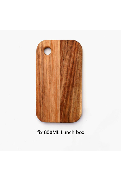 Choice 6 inch 800ml/1.4l Lunch Box Acacia wood Cutting Boards Wooden Double-s...