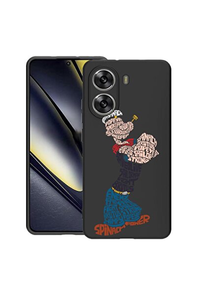 bestcase Калъф за Poco X7 Pro 5G, Калиграфия Попи, Тънък силиконов 0.8ММ, Про...