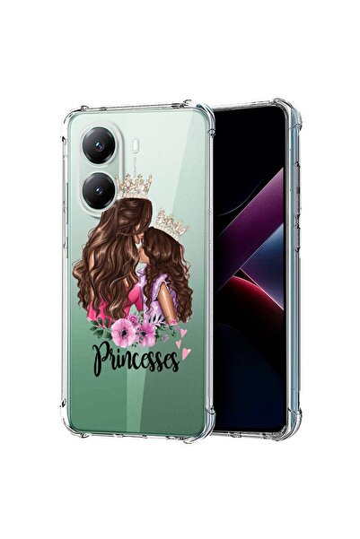 bestcase Съвместим калъф за Poco X7 Pro 5G, Удароустойчив 1.5ММ, Принцеси Мом...