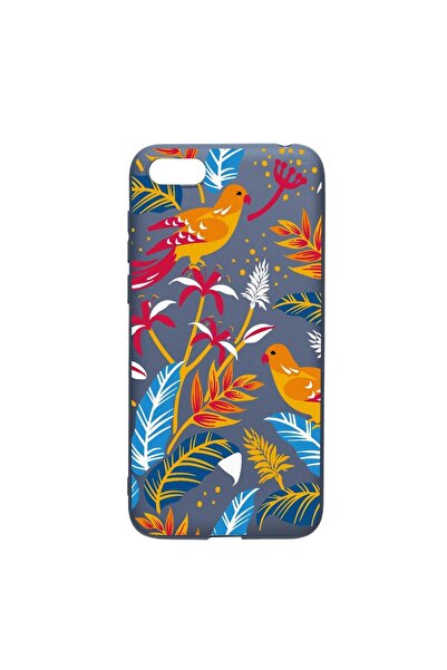 bestcase Силиконов калъф, съвместим с Huawei Y6 Prime 2019, с цветни птици, у...