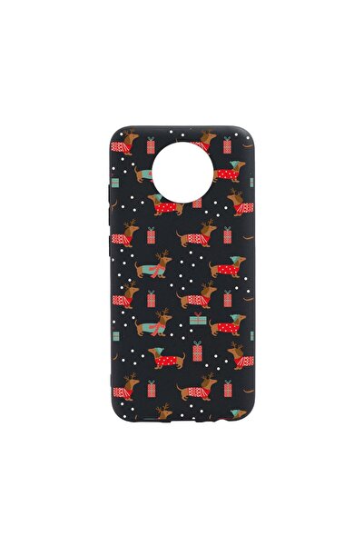 bestcase Силиконов калъф, съвместим с Nokia C10, Коледен дакел, устойчив на и...
