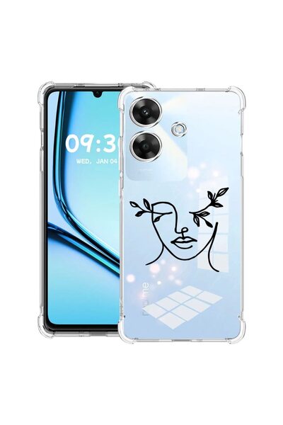 bestcase Husă Antișoc pentru Realme Note 60 / Note 60X cu Design Abstract Fem...