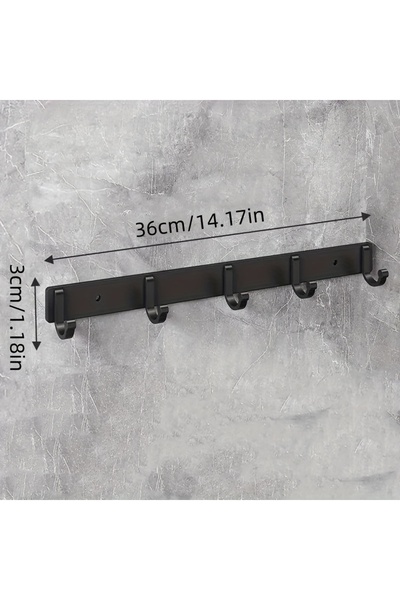 Choice5 5 Hooks 1pc Wall Mounted Hook Rack Aluminum Wall Hook Bathroom Towel ...