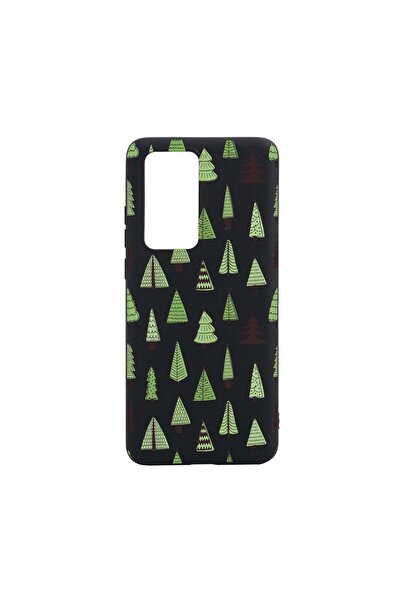 bestcase Husa Silicon Compatibila Cu Huawei P40, Christmas Tree Shapes, rezis...