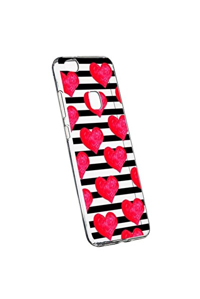 bestcase Husa Silicon, Transparent, Slim, Red Heart, 102, Huawei P10 LITE