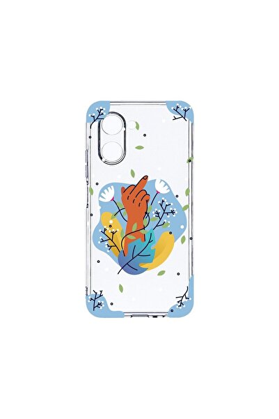 bestcase Διαφανής Θήκη Σιλικόνης 2MM, Συμβατή με Realme C33, Flowers FCK, Αντ...